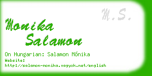 monika salamon business card